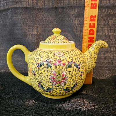 Chinese Teapot and Stone Egg