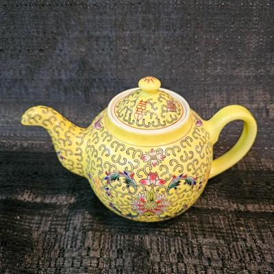 Chinese Teapot and Stone Egg