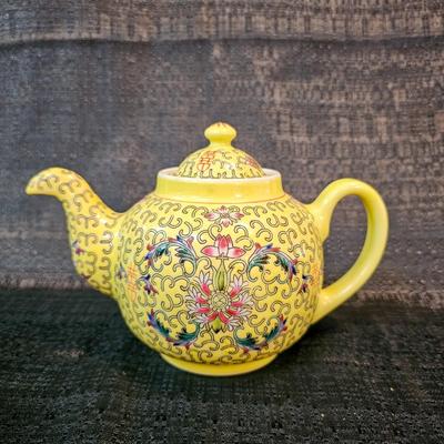 Chinese Teapot and Stone Egg