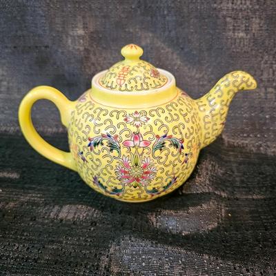 Chinese Teapot and Stone Egg