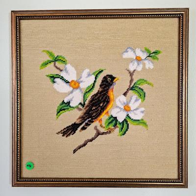 Vintage Needlepoint - Bird