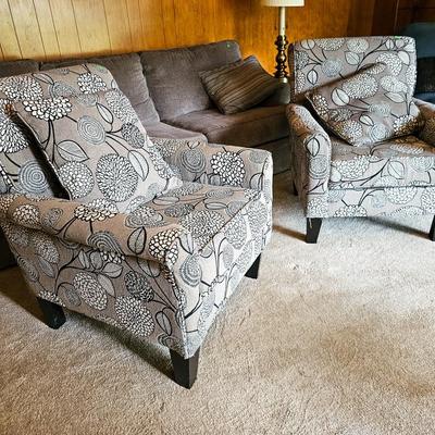 Floral Upholstered Armchair #1