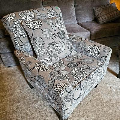 Floral Upholstered Armchair #1