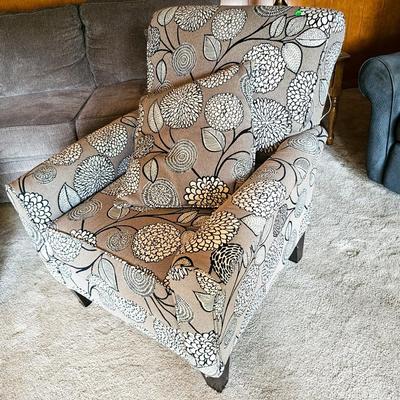Floral Upholstered Armchair