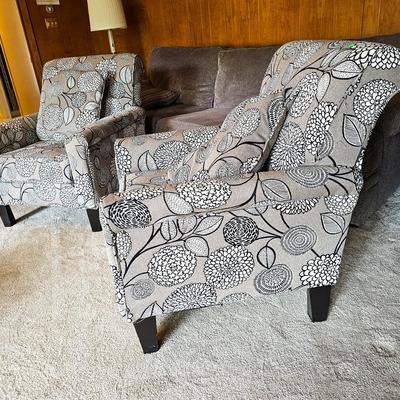 Floral Upholstered Armchair