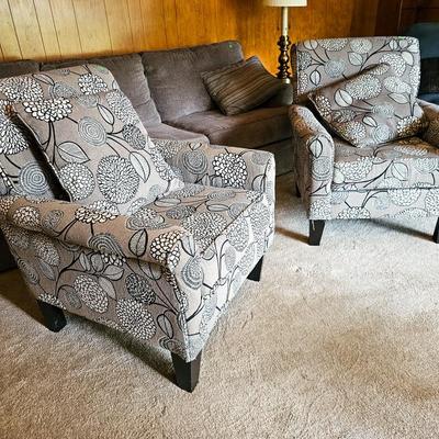 Floral Upholstered Armchair