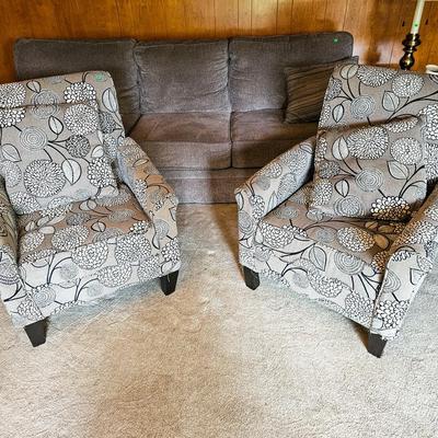 Floral Upholstered Armchair