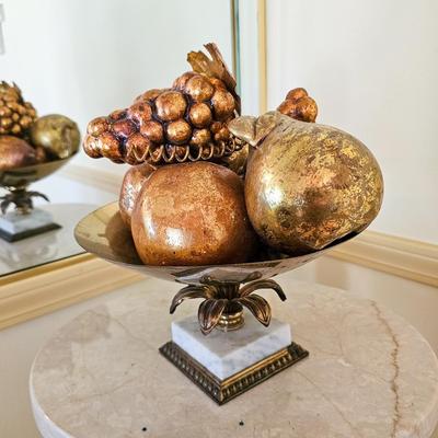 Gold Fruit in Brass Dish