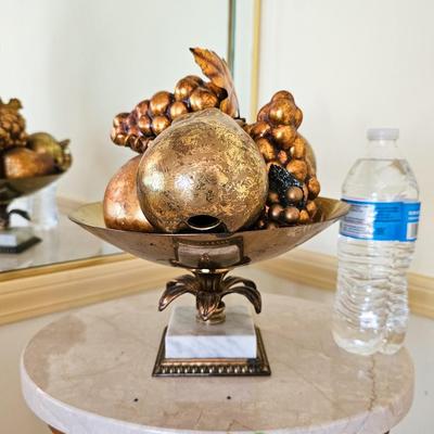 Gold Fruit in Brass Dish