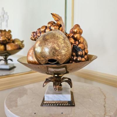 Gold Fruit in Brass Dish
