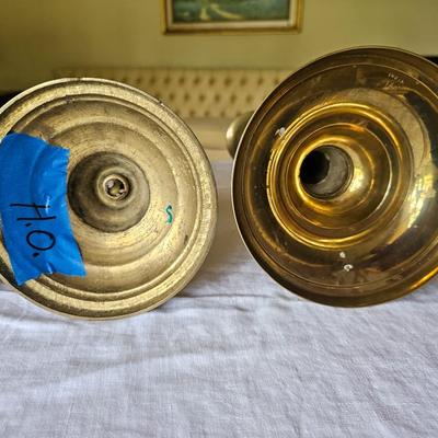 Group of Brass Candlesticks