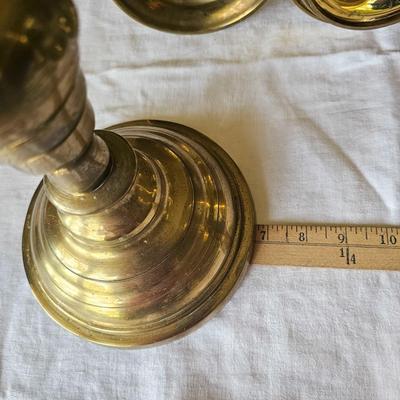 Group of Brass Candlesticks