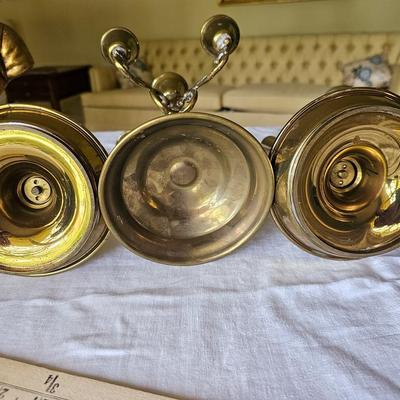 Group of Brass Candlesticks