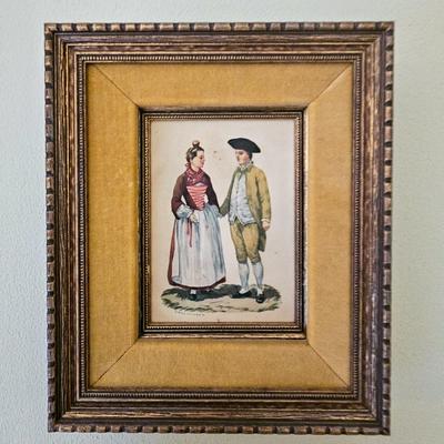 Pair of Vintage Faux Prints