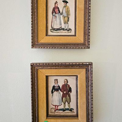 Pair of Vintage Faux Prints