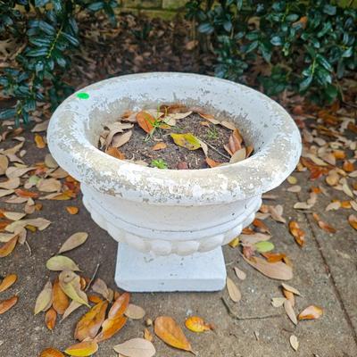 Pair of Concrete Garden Urns