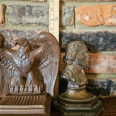 Eagle Bookends and One Shakespeare