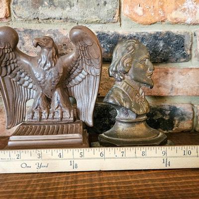 Eagle Bookends and One Shakespeare