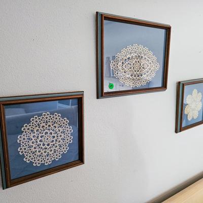Three Framed Doilies