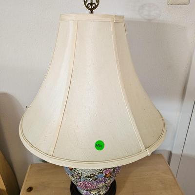 Asian Lamp with Floral Motif