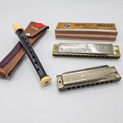 Vintage Recorder and Harmonicas