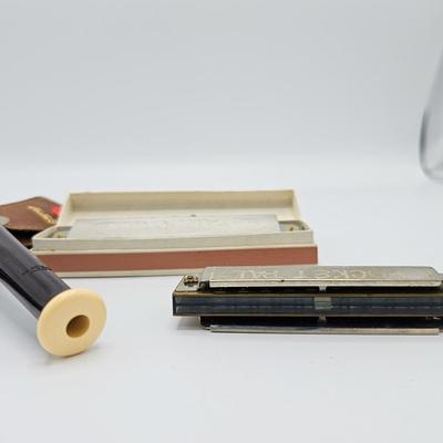Vintage Recorder and Harmonicas