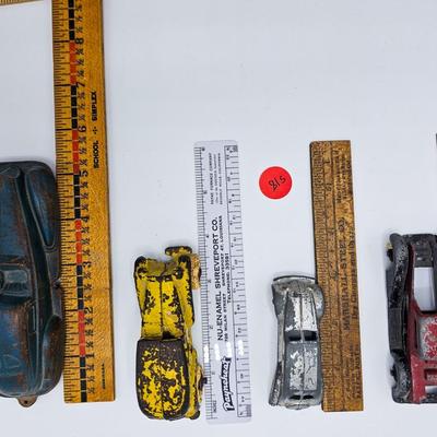 Four Antique Diecast Cars