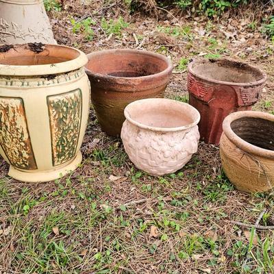 Roseville and Pottery Planters