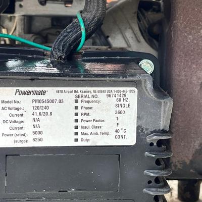 Coleman Powermate 6250 generator