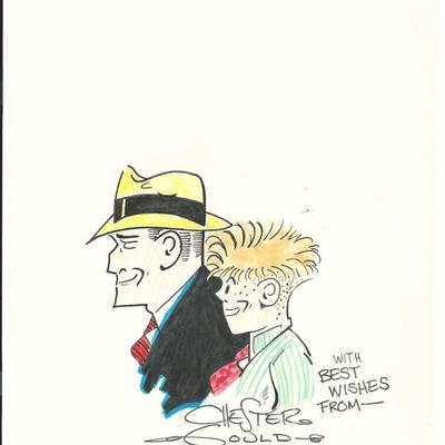 Dick Tracy signed sketch