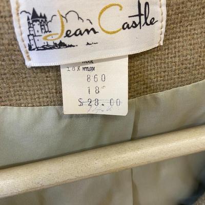 VINTAGE CLOTHING! One Wool Tan Blazer: Lot Thirteen