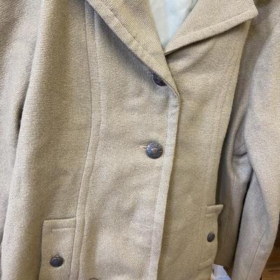 VINTAGE CLOTHING! One Wool Tan Blazer: Lot Thirteen