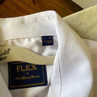 VINTAGE CLOTHING! Men's White Button Down Shirt: Lot Fifteen