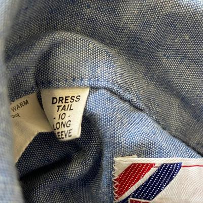 VINTAGE CLOTHING! Blue Kid's Button-Down Shirt: Lot Twenty Two