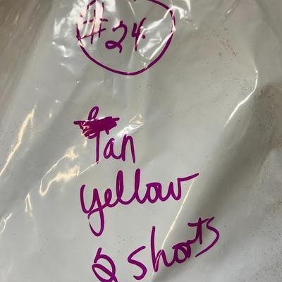 VINTAGE CLOTHING! Tan and Yellow Shorts: Lot Twenty Four