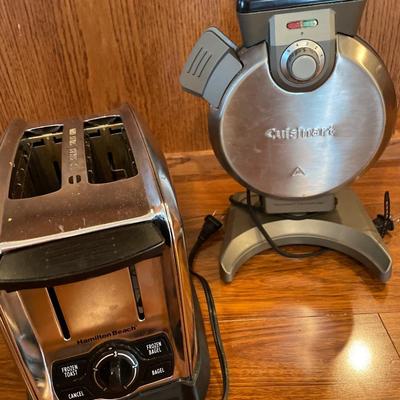 Toaster and Cuisinart waffle maker