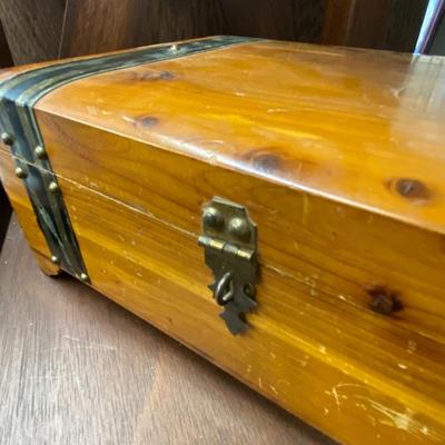 Small Wooden Jewelry Box (interior Lining damage