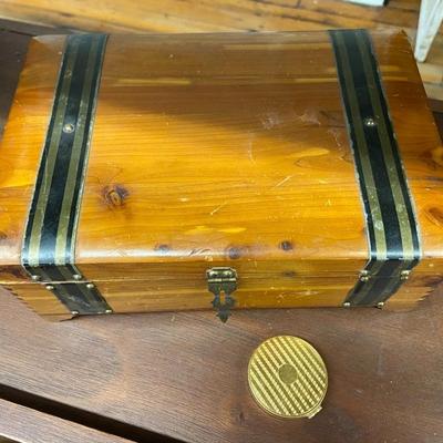 Small Wooden Jewelry Box (interior Lining damage