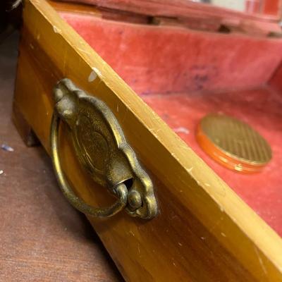 Small Wooden Jewelry Box (interior Lining damage