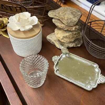 Farmhouse Mercantile Display Baskets and Trinkets Lot