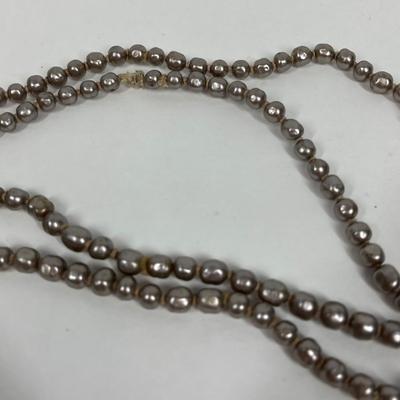 Long Fresh Water Beaded Pearl Necklace can be doubled