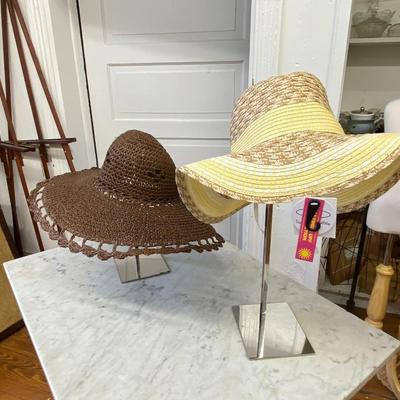 Farmhouse Mercantile Set of Two Sunhats Lot Two