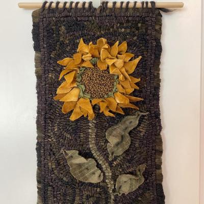 Sunflower fabric decor with hanger