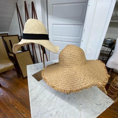 Farmhouse Mercantile Set of Two Sunhats Lot Three