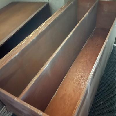 2 Double Sided Pine Display Shelves