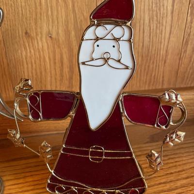 Stained glass Santa and Angel