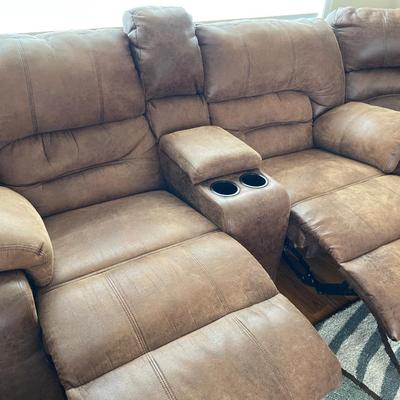 Large brown sectional