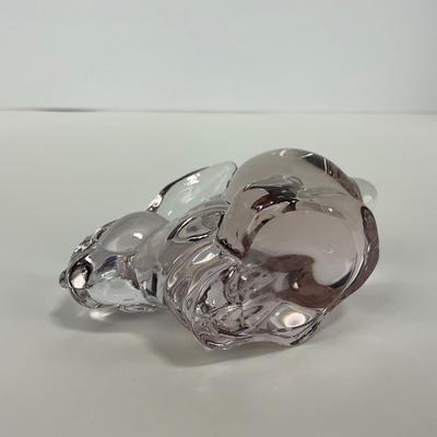 -9- SILVESTRI | Art Glass Pink Rabbit Figure