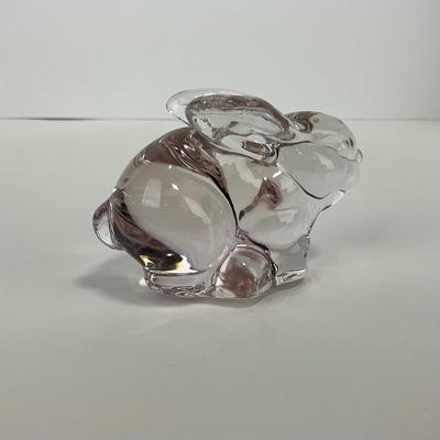 -9- SILVESTRI | Art Glass Pink Rabbit Figure