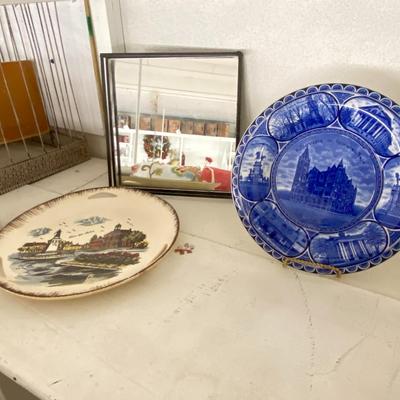 Farmhouse Mercantile Decorative Plates and Tray Lot